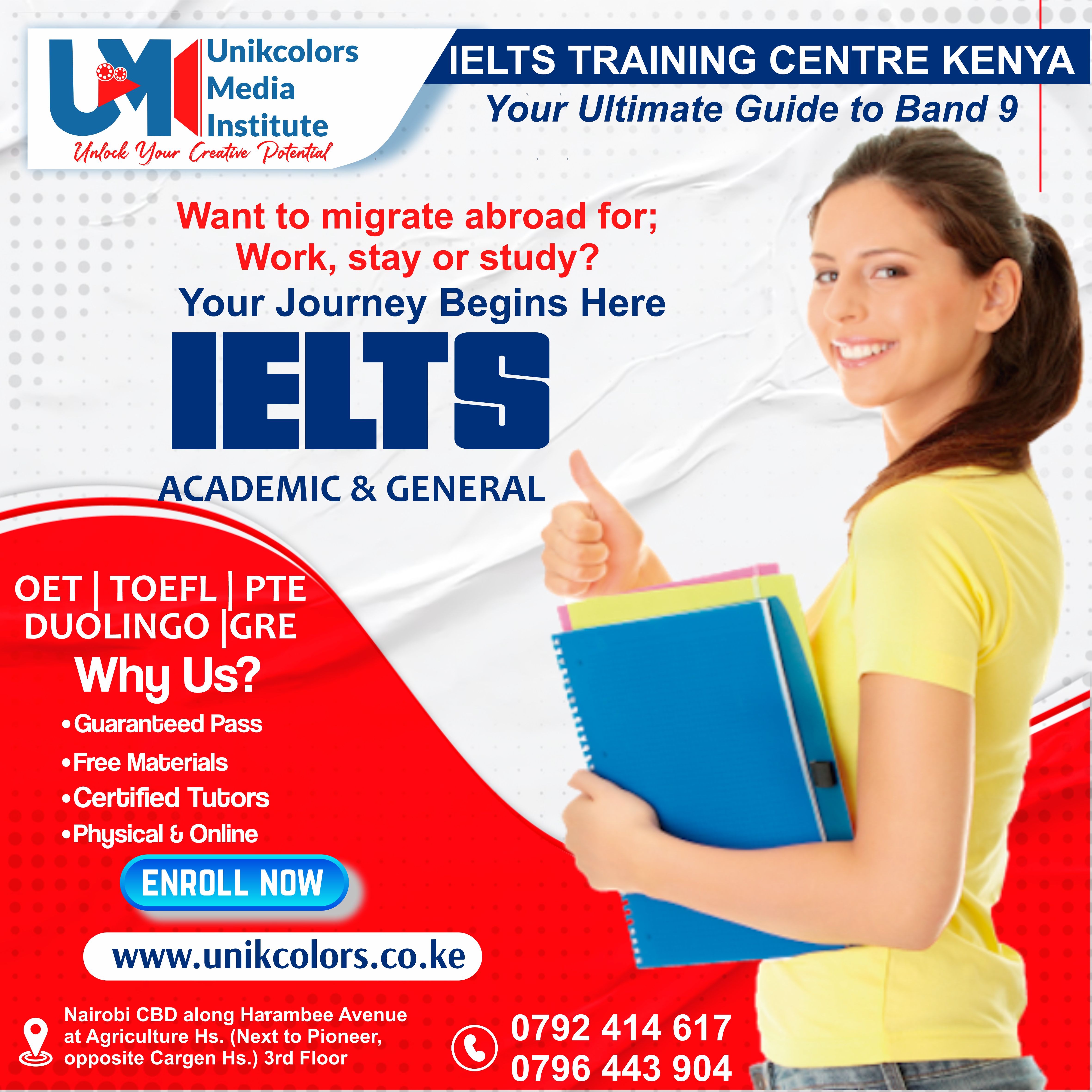 IELTS TRAINING CENTRE KENYA - IELTS PREPARATION | OET | TOEFL | PTE | GRE | DUOLINGO